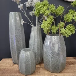 Light en Living Vaas Ø17x23,5 cm BRADLEY glas grijs groen