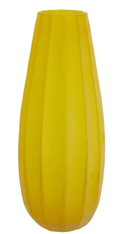 Light en Living Vaas Ø17,5x44,5 cm BRADLEY glas geel