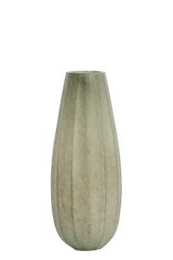 Light en Living Vaas Ø17,5x44,5 cm BRADLEY glas grijs groen
