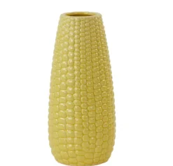Light en Living Vaas Ø14x31 cm CORN keramiek geel
