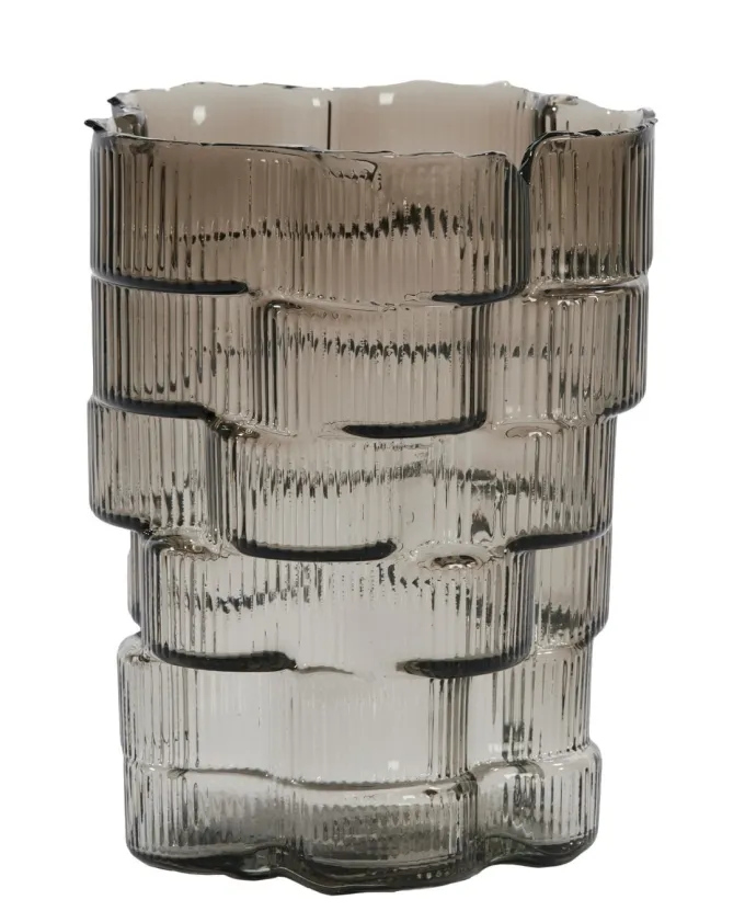 Light en Living Vaas Ø17x22 cm DOURO smoke glas