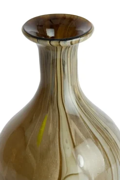 Light en Living Vaas Ø14,5x29,5 cm JORVEN glas taupe + olijfgroen