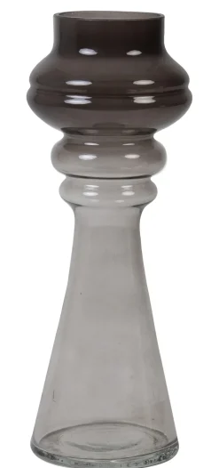 Light en Living Vaas Ø13x35 cm LAVON glas smoke grijs
