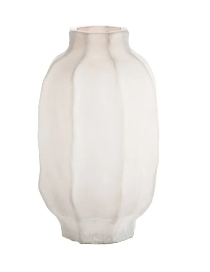 Light en Living Vaas Ø25x44,5 cm TEJEDA glas licht bruin
