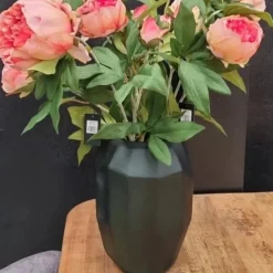 Light en Living Vaas 19x19x28 cm FLAMENGO donker groen
