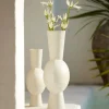 Light en Living Vaas 26x19x54 cm KAVANDU crème