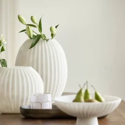Light en Living Vaas 30x19,5x36 cm MIRALLI creme