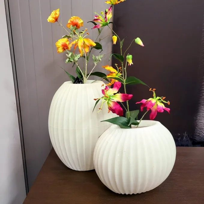 Light en Living Vaas 29x18x24 cm MIRALLI creme