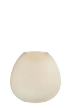 Light en Living Vaas 33x13x33,5 cm SANTINO glas mat lichtbruin
