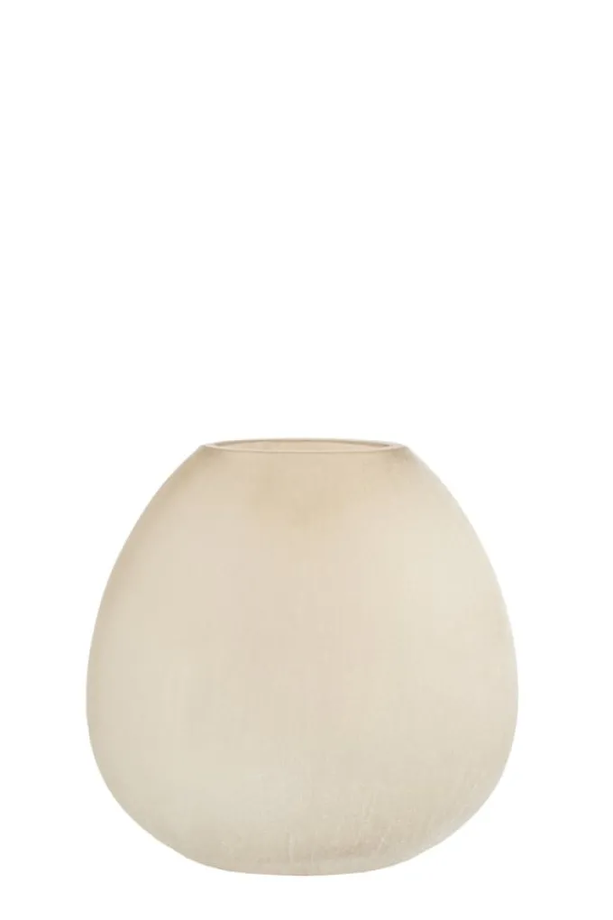 Light en Living Vaas 33x13x33,5 cm SANTINO glas mat lichtbruin