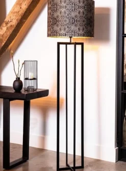 Light en Living Vloerlamp MACE Mat Zwart 30x30x140 cm van Light & Living