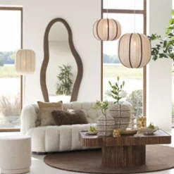 Light en Living Vloerlamp SOLUNE Ø35x165 cm Naturel + Crème