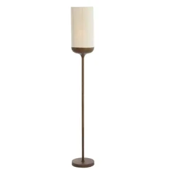 Light en Living Vloerlamp Ø23x159 cm DANIA hout print d bruin+touw crème