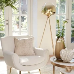 Light en Living Vloerlamp Ø42x146 cm MAYSON glas goud-helder+goud