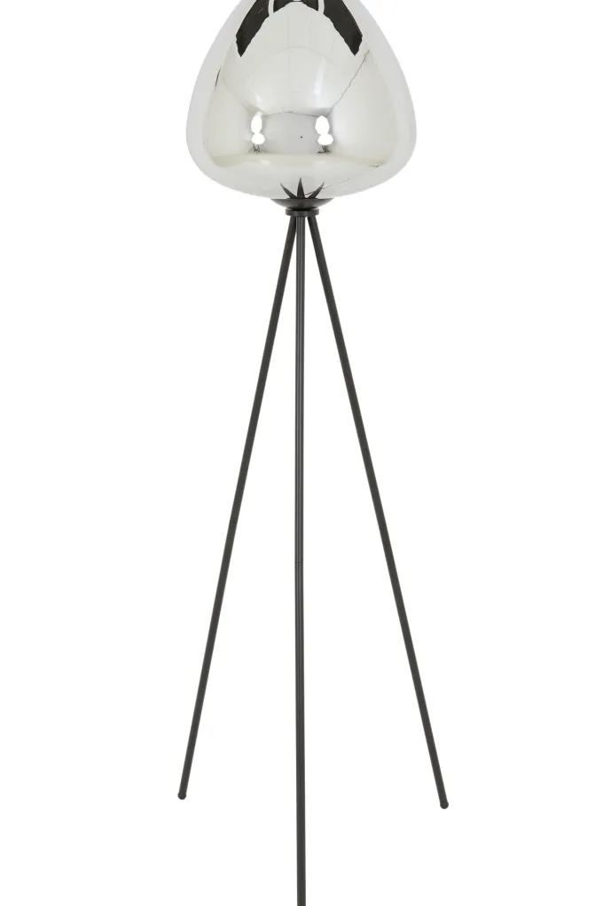 Light en Living Vloerlamp Ø42x146 cm MAYSON mat zwart met smoke glas
