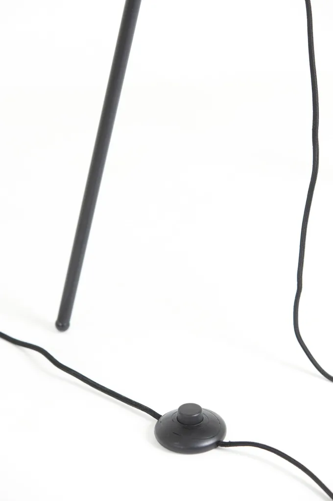 Light en Living Vloerlamp Ø42x146 cm MAYSON mat zwart met smoke glas