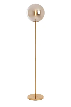 Light en Living Vloerlamp Ø30x160 cm MEDINA glas smoke+goud