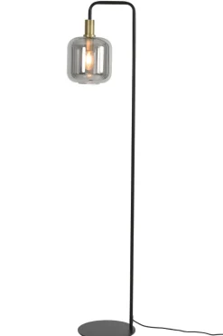 Light en Living Vloerlamp Ø28x155 cm LEKAR in Antiek Brons met Smoke Glas