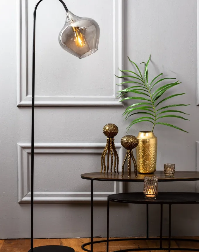 Light en Living Vloerlamp 28x45x160 cm RAKEL mat zwart