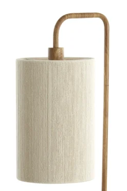 Light en Living Vloerlamp 33,5x28x155 cm DONIO hout print naturel+touw crème
