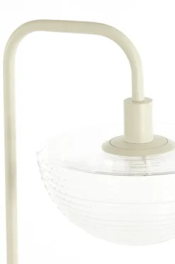 Light en Living Vloerlamp 43x30x165 cm BAYLIE mat creme+helder glas