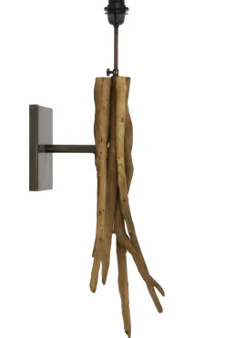 Light en Living Wandlamp Bluma | Bruin | H70 x B18 x D25 cm