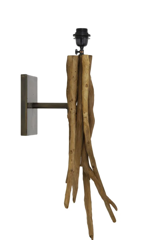 Light en Living Wandlamp Bluma | Bruin | H70 x B18 x D25 cm