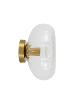 Light en Living Wandlamp Ø30 cm MASHA glas helder+goud