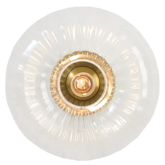 Light en Living Wandlamp Ø30 cm MASHA glas helder+goud