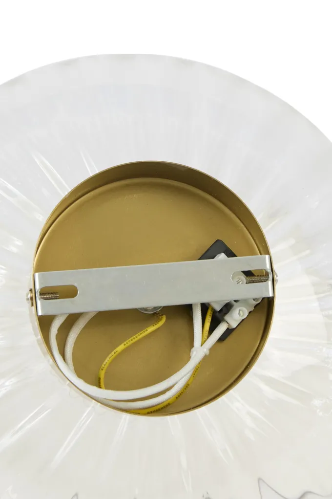 Light en Living Wandlamp Ø30 cm MASHA glas helder+goud