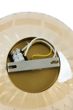 Light en Living Wandlamp Ø30 cm MASHA glas amber+goud