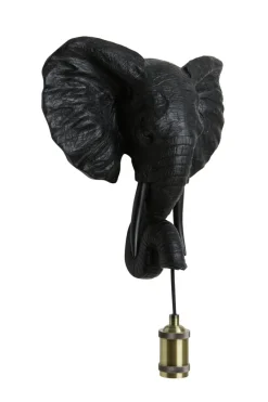 Light en Living Wandlamp ELEPHANT 35x13x36 cm mat zwart van Light & Living