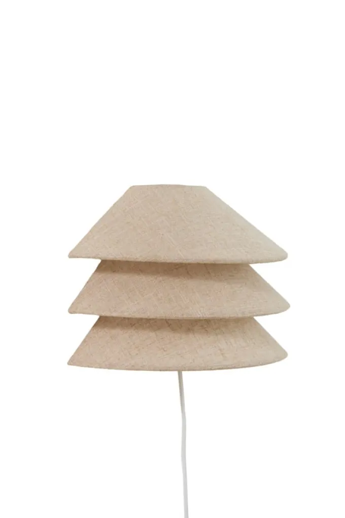 Light en Living Wandlamp E14 28x14x19 cm WARIDO linnen naturel