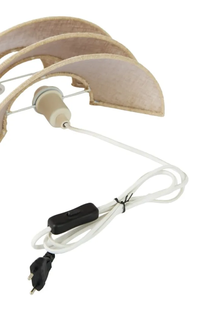 Light en Living Wandlamp E14 28x14x19 cm WARIDO linnen naturel