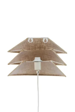 Light en Living Wandlamp E14 28x14x19 cm WARIDO linnen naturel