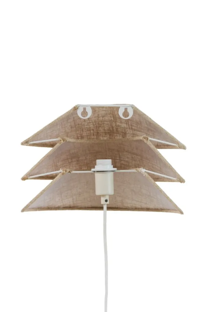 Light en Living Wandlamp E14 28x14x19 cm WARIDO linnen naturel