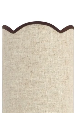 Light en Living Wandlamp E14 15x10x30,5 cm VYANA linnen naturel+donker bruin
