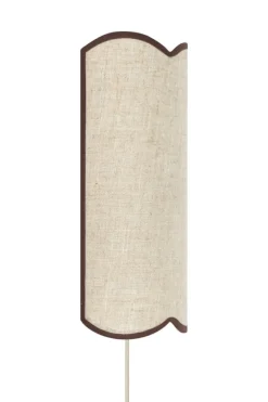 Light en Living Wandlamp E14 15x10x30,5 cm VYANA linnen naturel+donker bruin