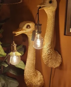 Light en Living Wandlamp Struisvogel van Light & Living - Goud of Zwart - 2 Maten