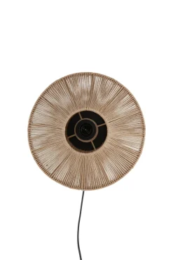 Light en Living Wandlamp Ø43x43 cm LYRA naturel+mat zwart