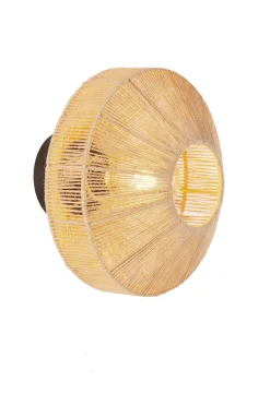Light en Living Wandlamp Ø43x43 cm LYRA naturel+mat zwart
