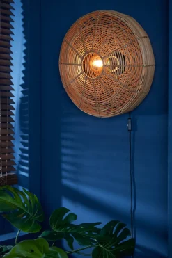 Light en Living Wandlamp Ø51x21 cm MATAKA rotan naturel