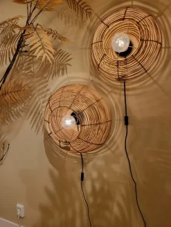 Light en Living Wandlamp Ø40x15 cm MILAN rotan naturel
