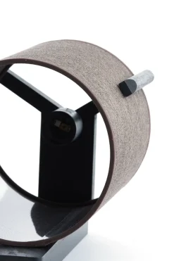 Light en Living Wandlamp 22X18X36 cm Litto zwart+Linnen donkerbruin
