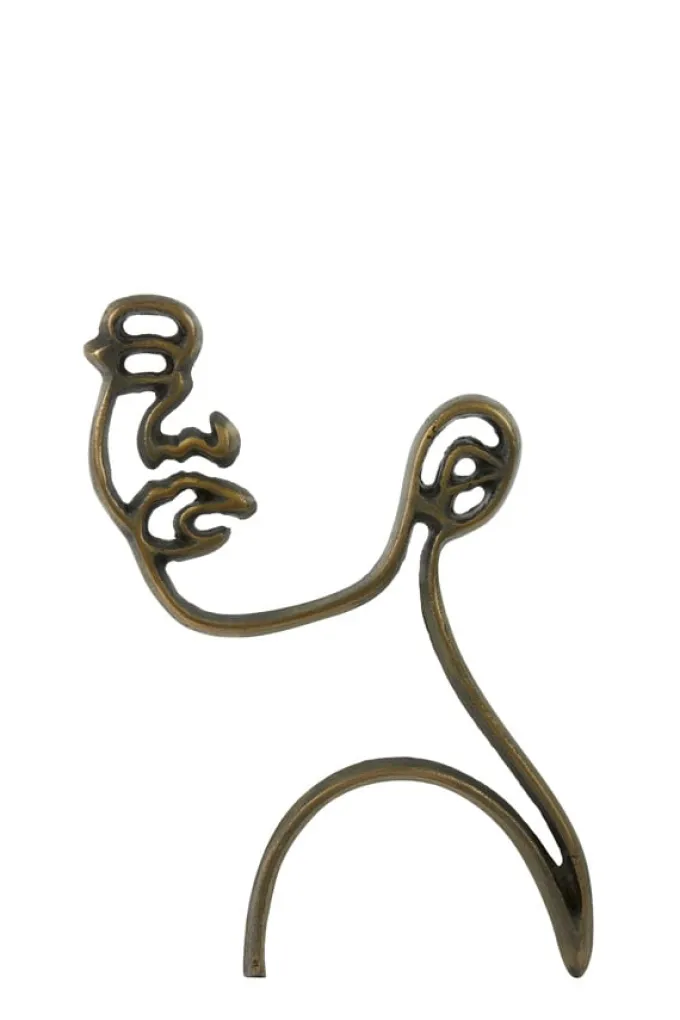 Light en Living Wandornament FACE antiek brons - 2 afmetingen