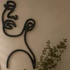 Light en Living Wandornament FACE mat zwart - Verkrijgbaar in 2 maten