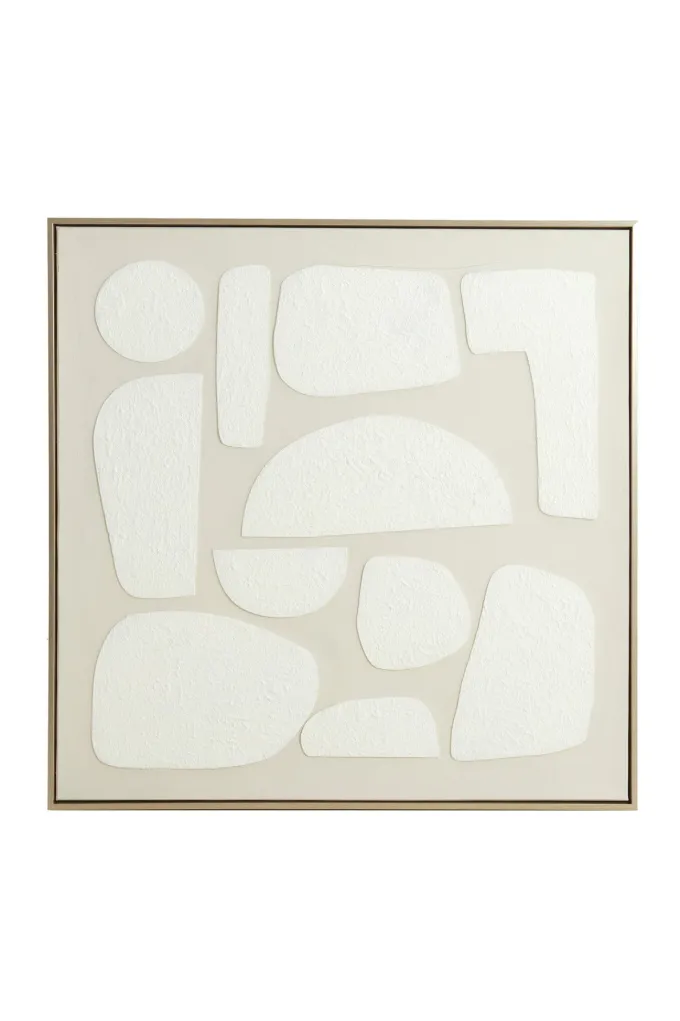 Light en Living Wandornament 80x3,5x80 cm NIEVES zand+crème