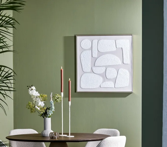 Light en Living Wandornament 80x3,5x80 cm NIEVES zand+crème