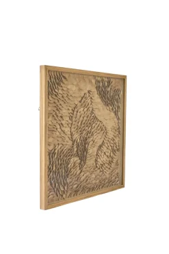 Light en Living Wandornament 80x4x80 cm XELHU zand+naturel