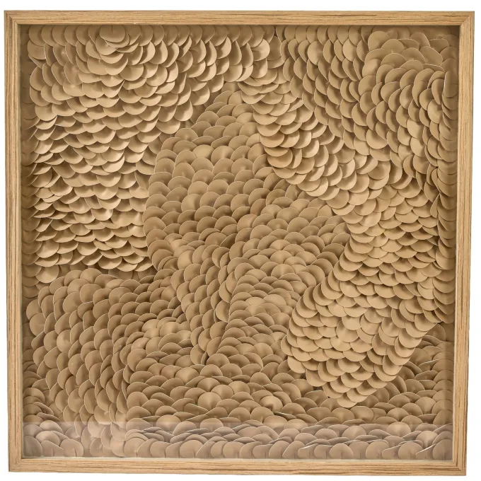 Light en Living Wandornament 80x4x80 cm XELHU zand+naturel